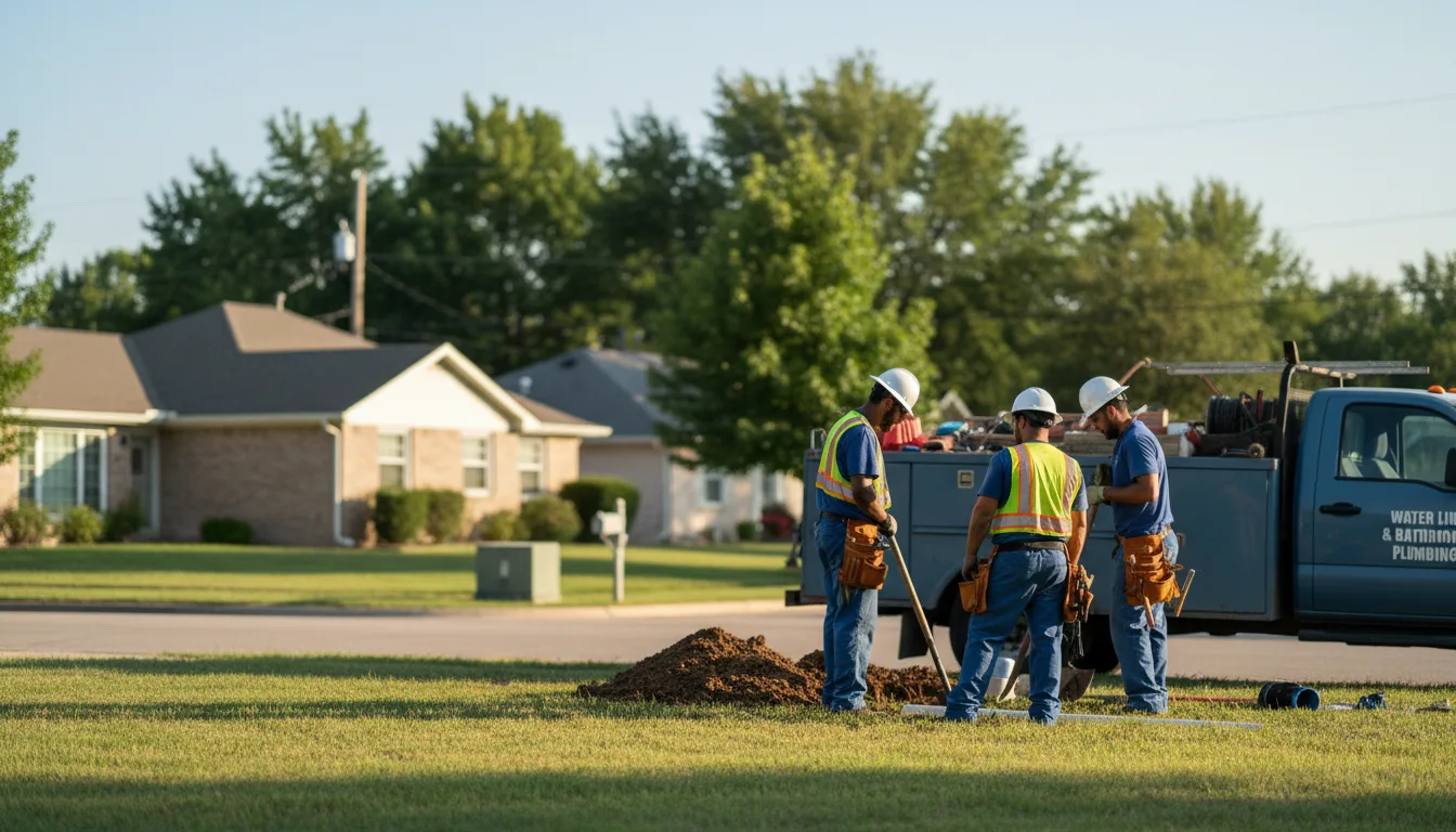 Residential water line and bathroom plumbing service in Fremont, NC